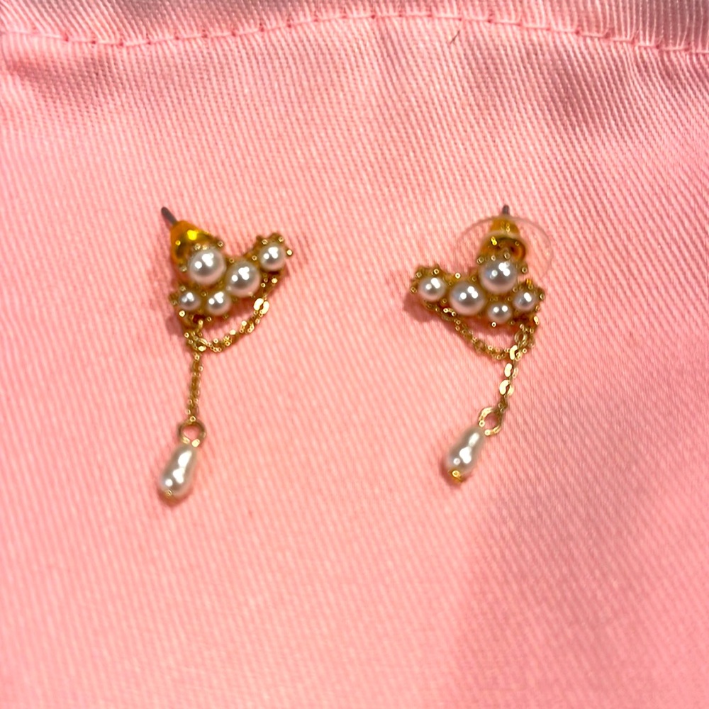 Ann Taylor earrings with white pearly details